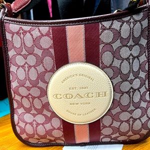 Dempsey File Bag In Signature Jacquard With Stripe And Coach Patch